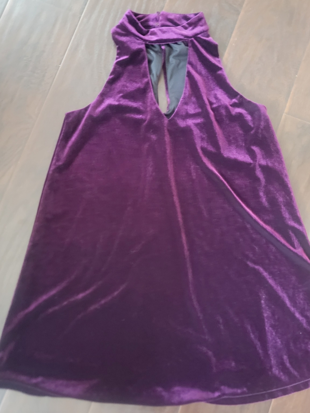 Velvet Mini Dress in Deep Plum - Women Dresses Mini